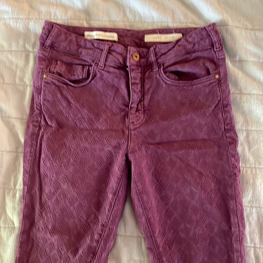 Anthro purple skinny pants